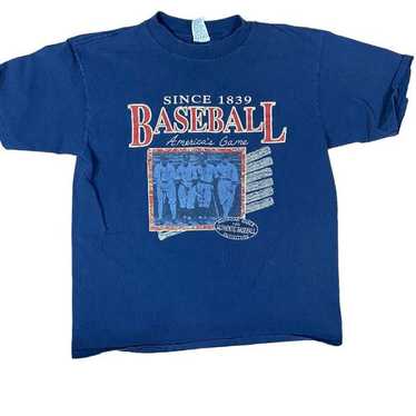 90s navy baseball tee shirt