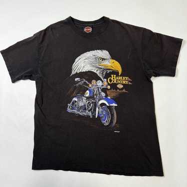 Vtg 90s Harley Davidson Fun Wear Single Stitch Te… - image 1