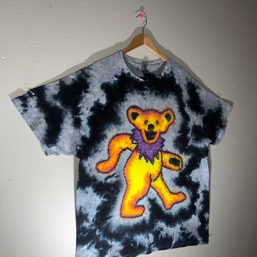 Handmade Tie Dye Dancing Bear Shirt - image 2