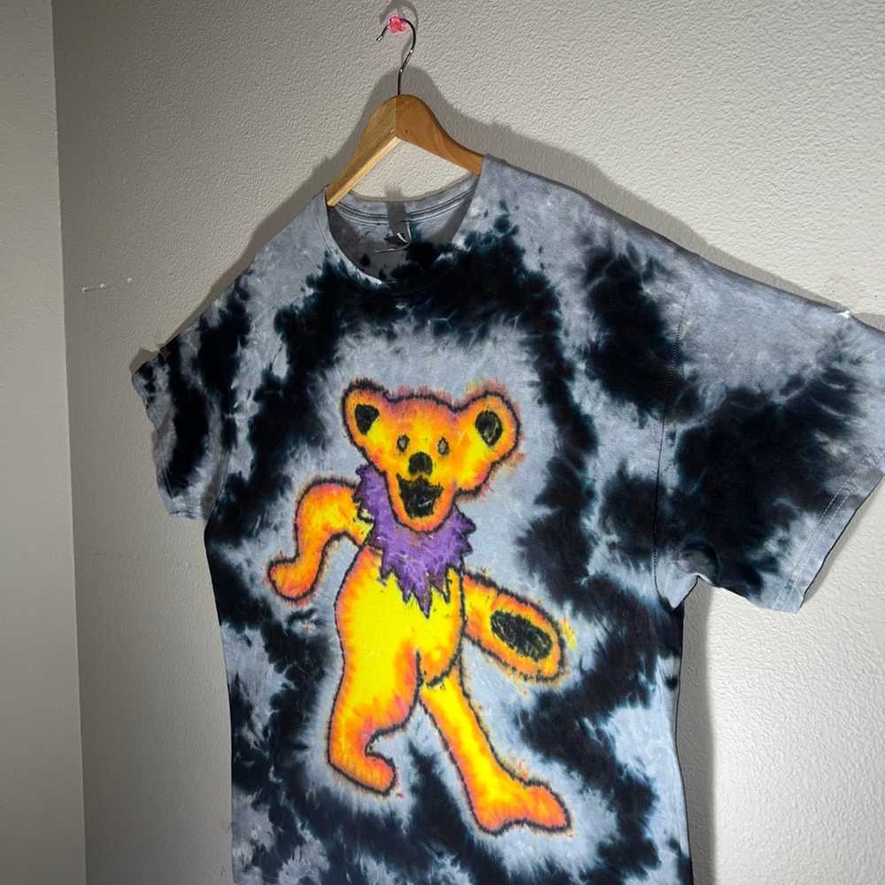 Handmade Tie Dye Dancing Bear Shirt - image 3