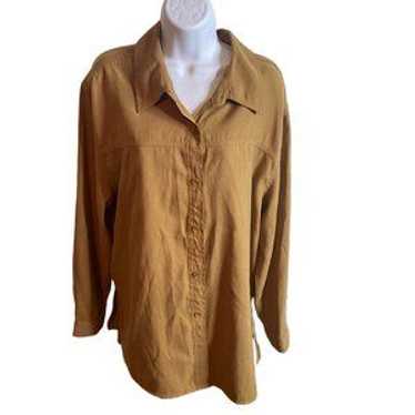 Joanna Button Front Brown Jacket Size Xl Fall Har… - image 1