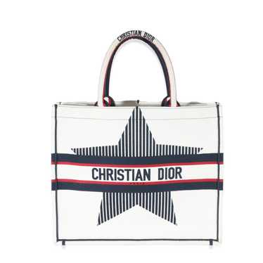 Dior Christian Dior White Canvas Dioralps Large B… - image 1