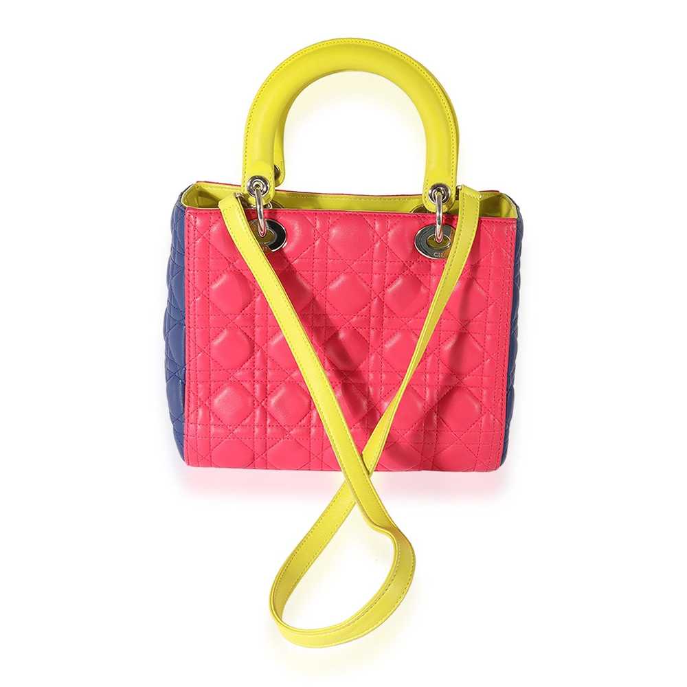 Dior Dior Tricolor Quilted Lambskin Medium Lady D… - image 3