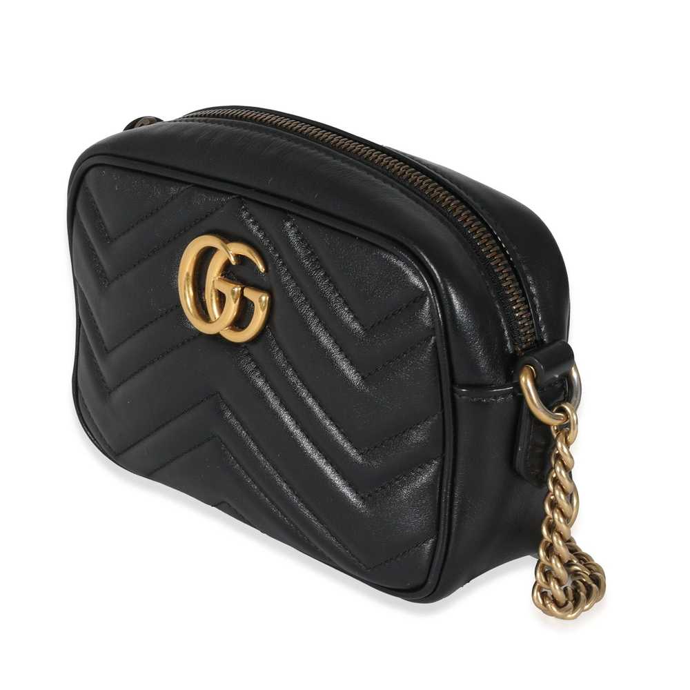 Gucci Gucci Black Matelassé GG Marmont Mini Bag - image 2