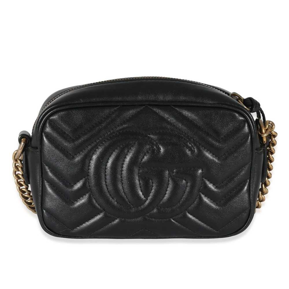 Gucci Gucci Black Matelassé GG Marmont Mini Bag - image 3