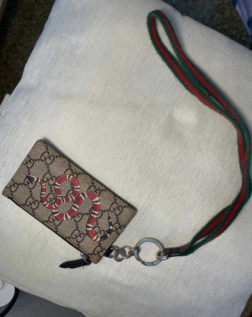 Gucci GG Supreme Kingsnake Print Card Case With S… - image 8