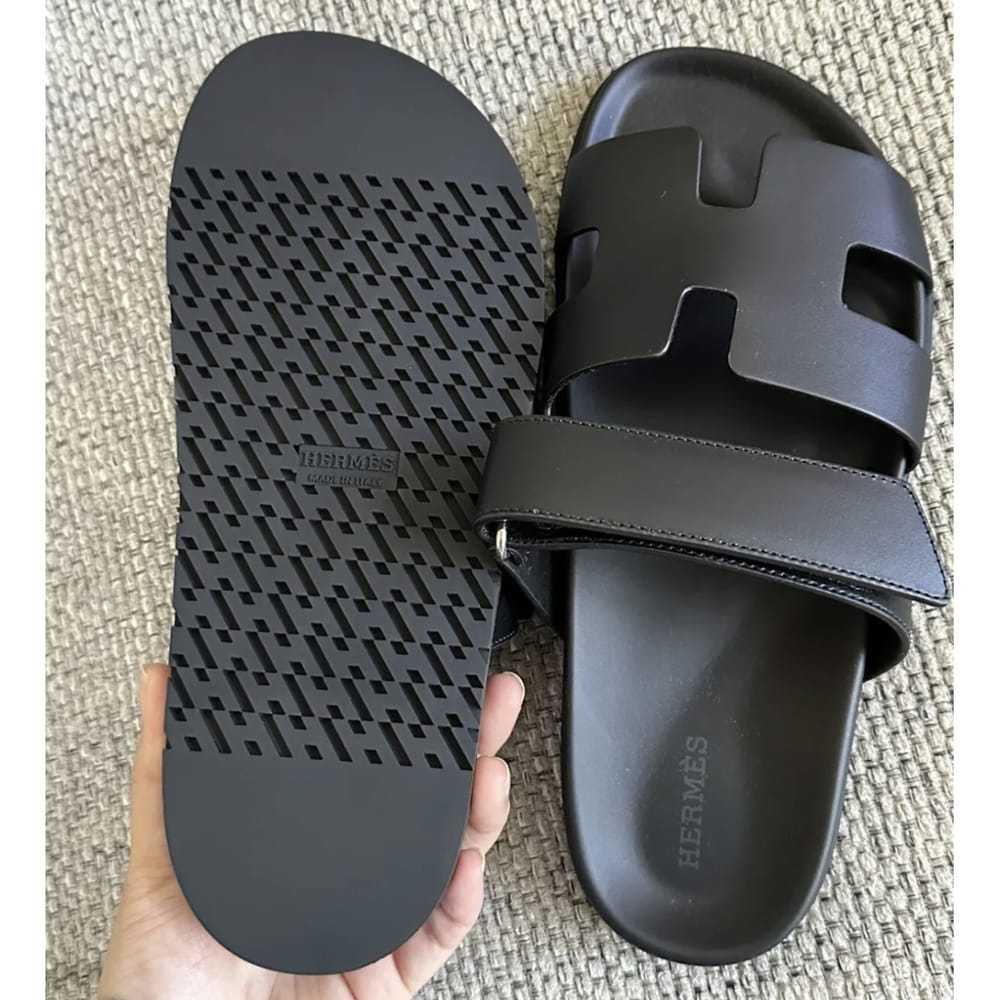 Hermès Chypre leather sandal - image 4