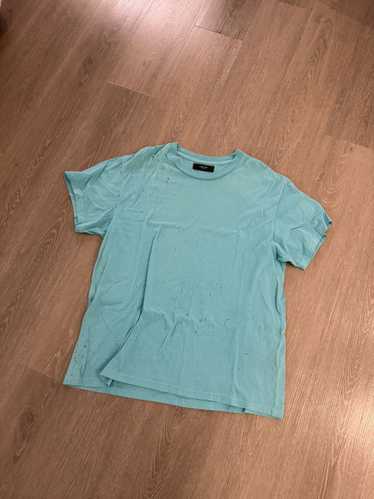 Amiri Amiri aqua blue shotgun t shirt