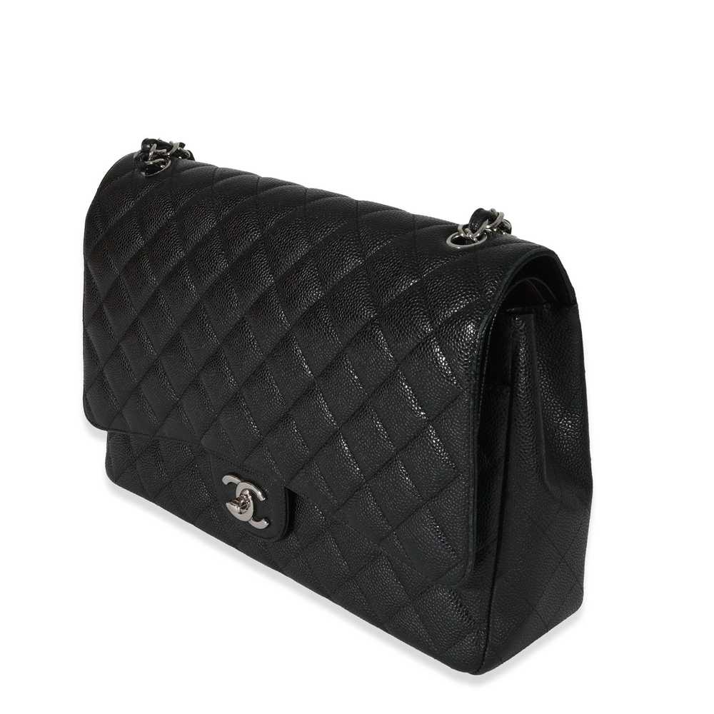 Chanel Chanel Black Caviar Maxi Classic Double Fl… - image 2