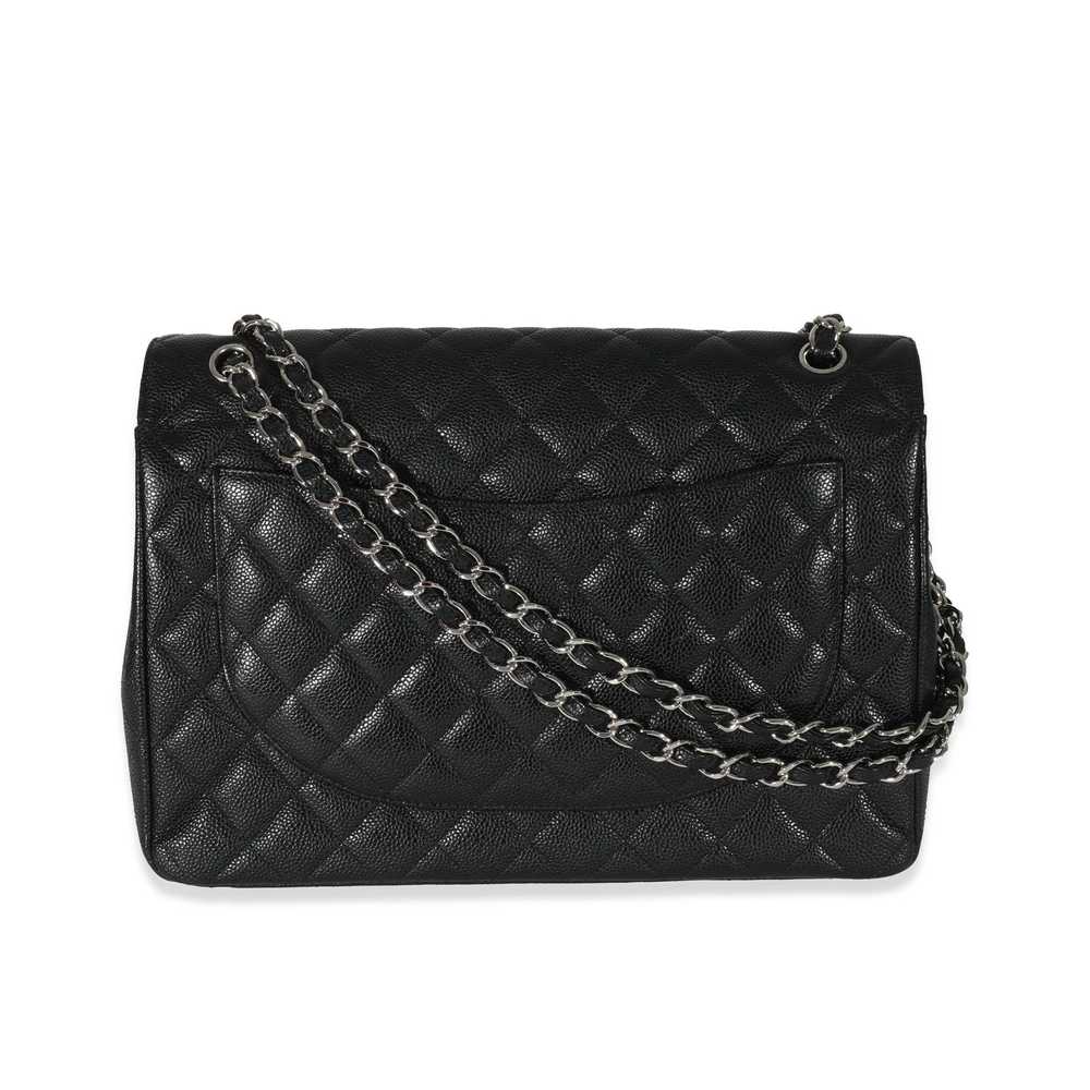 Chanel Chanel Black Caviar Maxi Classic Double Fl… - image 3