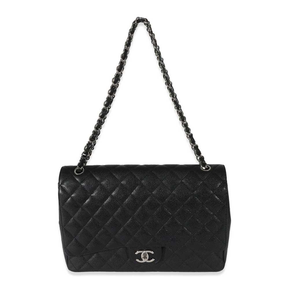 Chanel Chanel Black Caviar Maxi Classic Double Fl… - image 4