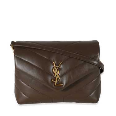 Yves Saint Laurent Saint Laurent Brown Quilted Le… - image 1