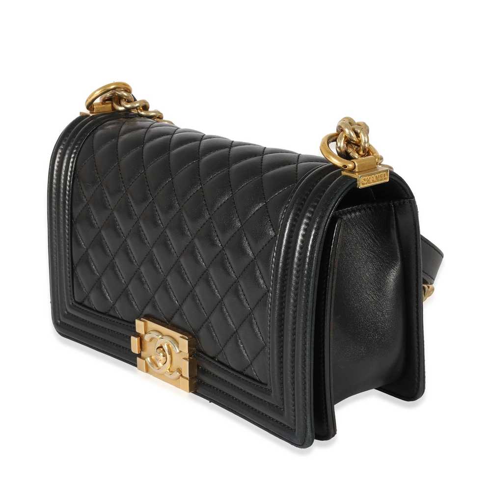 Chanel Chanel Black Lambskin Medium Boy Bag - image 2