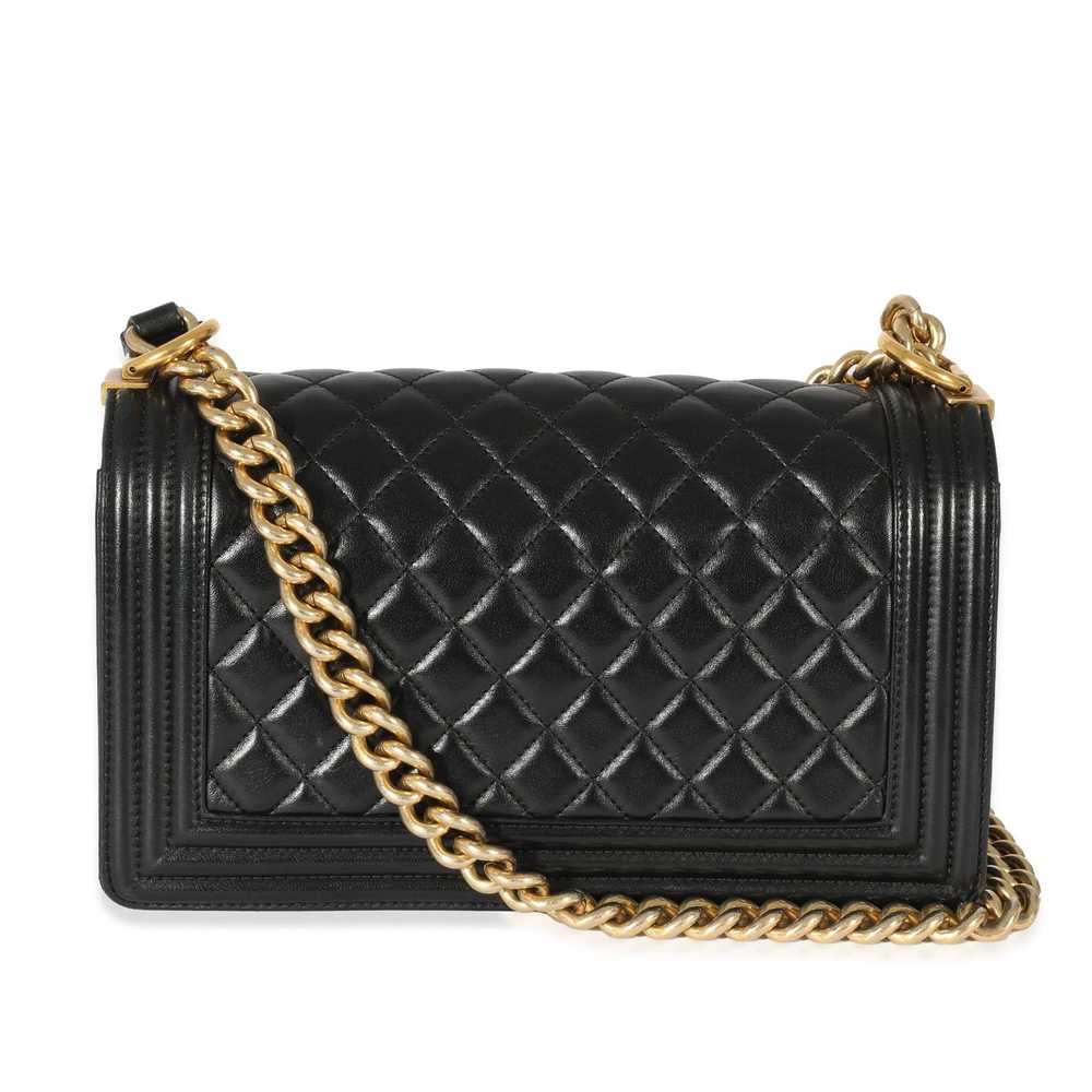 Chanel Chanel Black Lambskin Medium Boy Bag - image 3