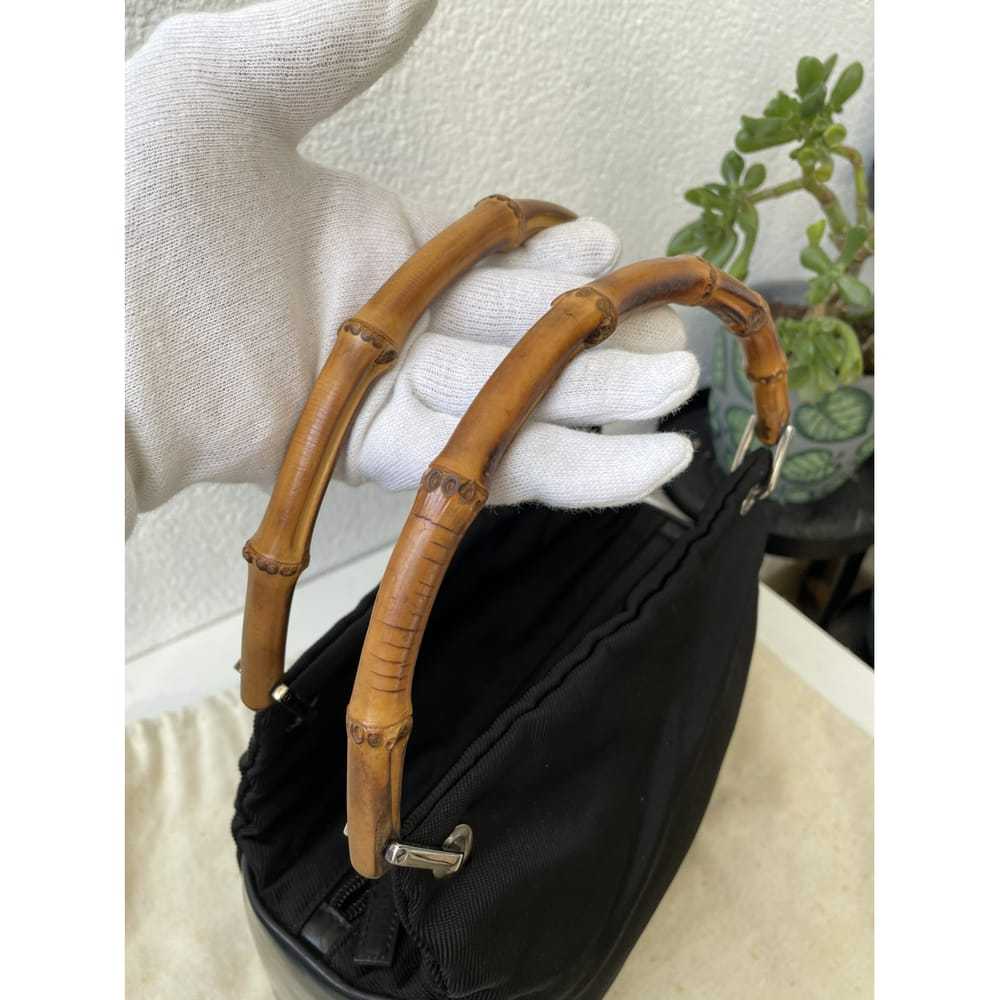 Gucci Vintage Bamboo cloth handbag - image 5