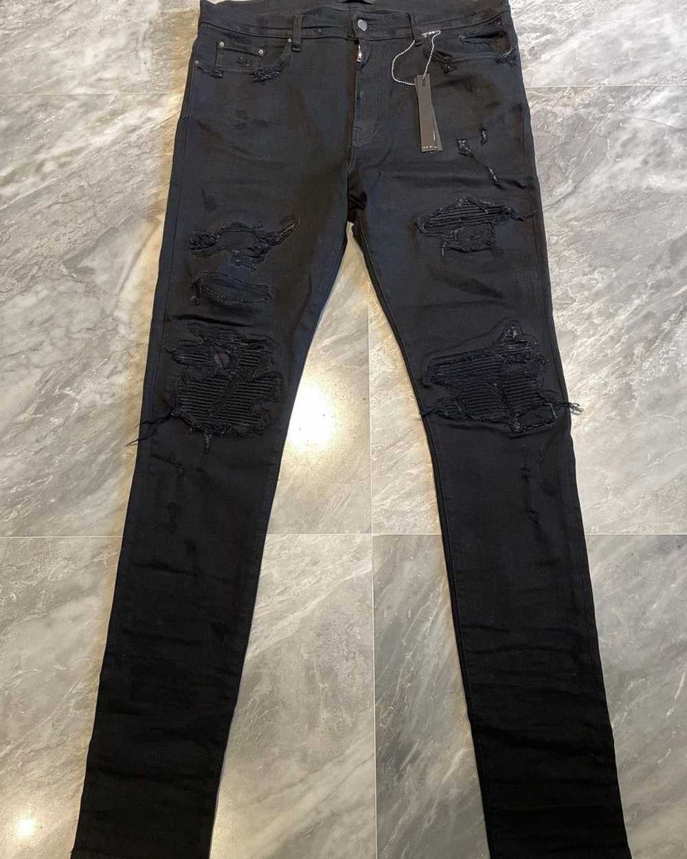Amiri Amiri Black Cotton MX1 Jeans - image 1