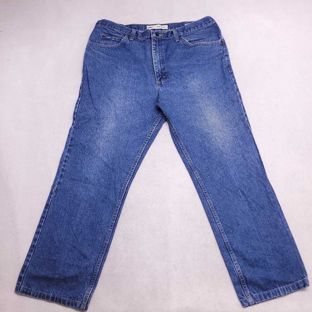 Lee Lee Casual Button Denim Medium Wash Jeans Men… - image 2