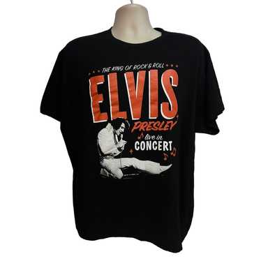 Band Tees Elvis Presley Black Graphic Band T-Shir… - image 1