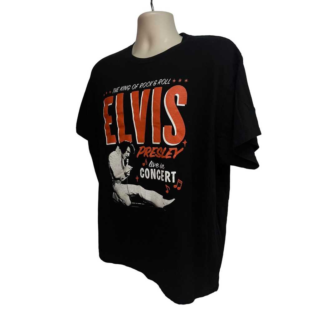 Band Tees Elvis Presley Black Graphic Band T-Shir… - image 3