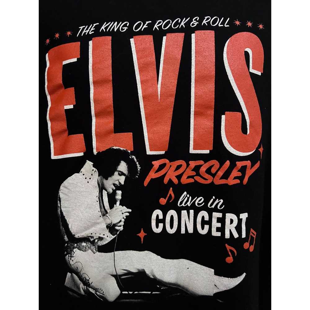 Band Tees Elvis Presley Black Graphic Band T-Shir… - image 5