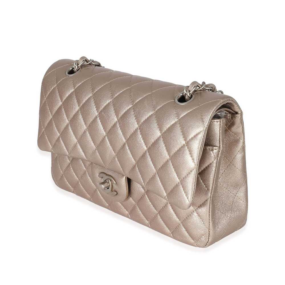 Chanel Chanel Gold Metallic Lambskin Medium Class… - image 2