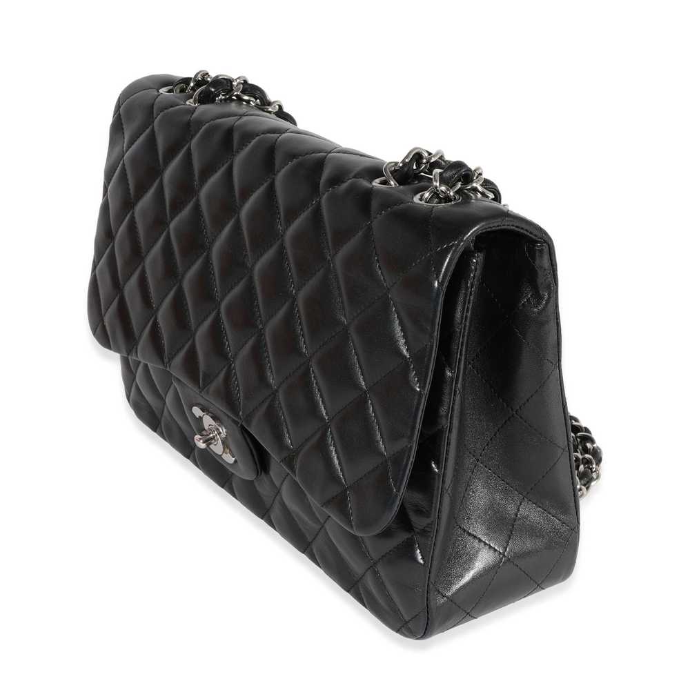 Chanel Chanel Black Quilted Lambskin Jumbo Classi… - image 2