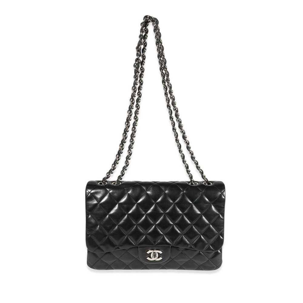 Chanel Chanel Black Quilted Lambskin Jumbo Classi… - image 7