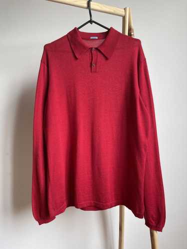 Malo Malo Cashmere/Silk L/S Knitted Polo Shirt Si… - image 1