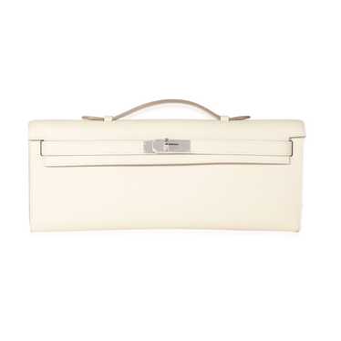 Hermes Hermès Craie Swift Kelly Cut Clutch PHW