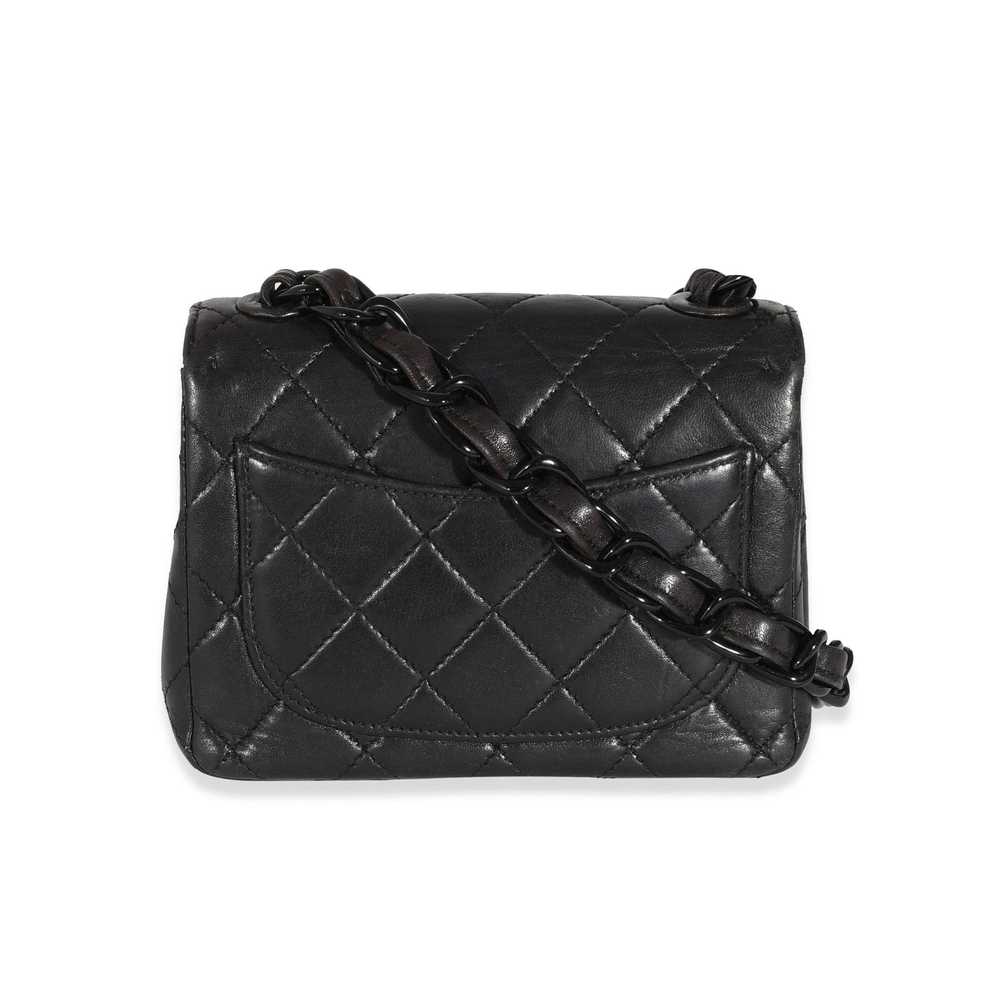 Chanel Chanel Vintage Black Lambskin Resin Mini F… - image 3