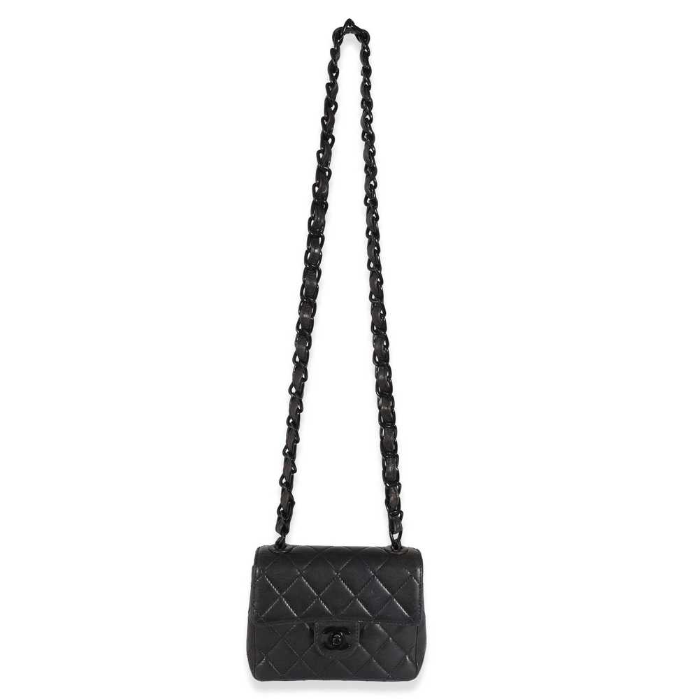 Chanel Chanel Vintage Black Lambskin Resin Mini F… - image 4