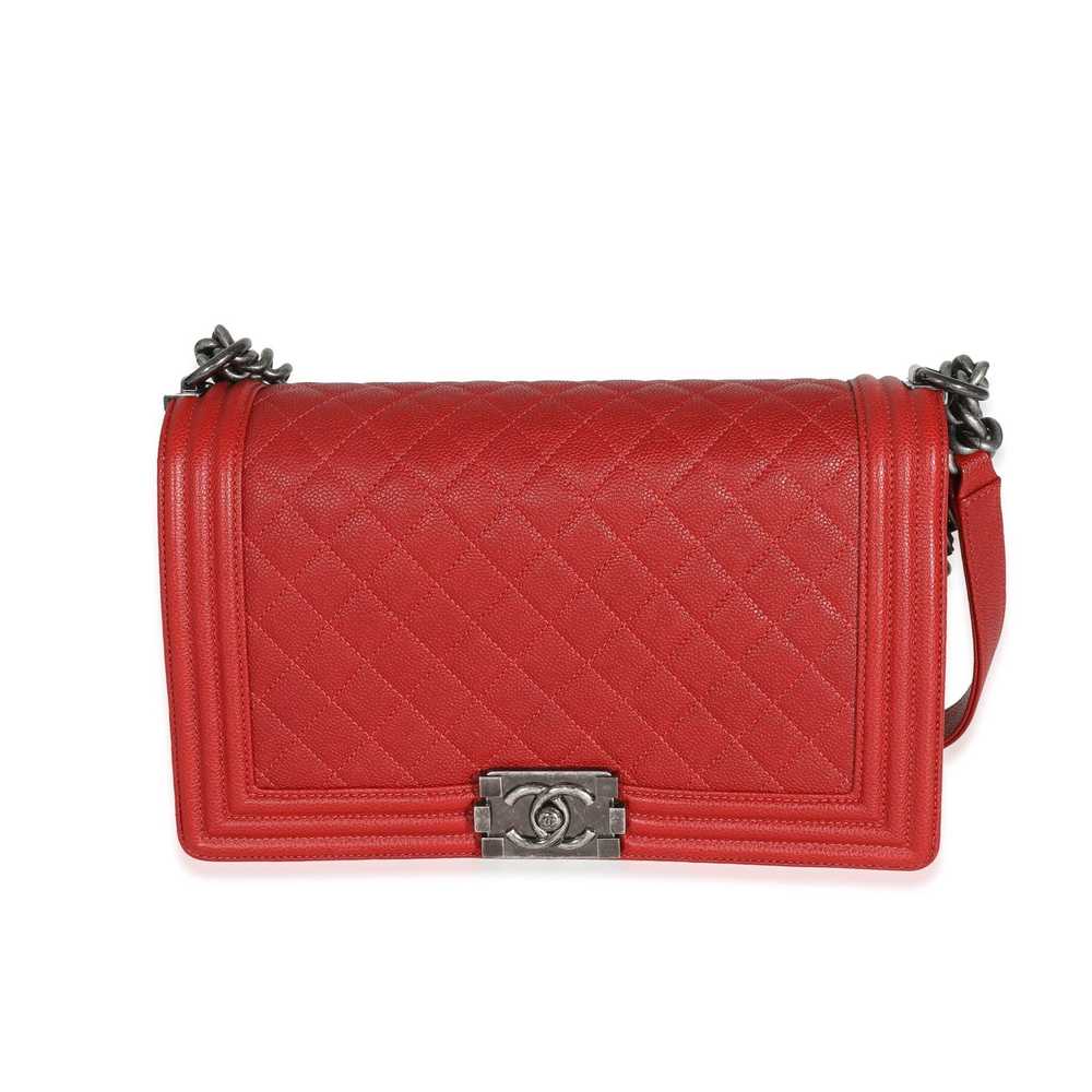 Chanel Chanel 16A Red Quilted Caviar New Medium B… - image 1