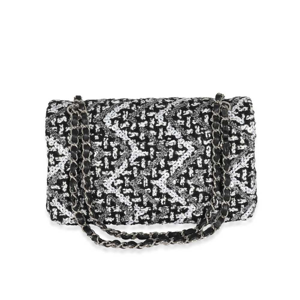 Chanel Chanel Black & White Crochet & Sequin Medi… - image 3