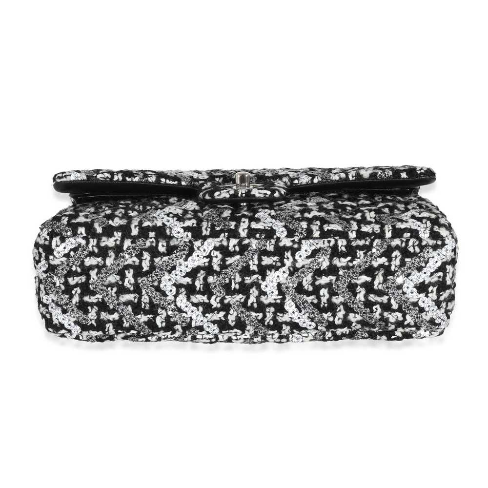 Chanel Chanel Black & White Crochet & Sequin Medi… - image 4