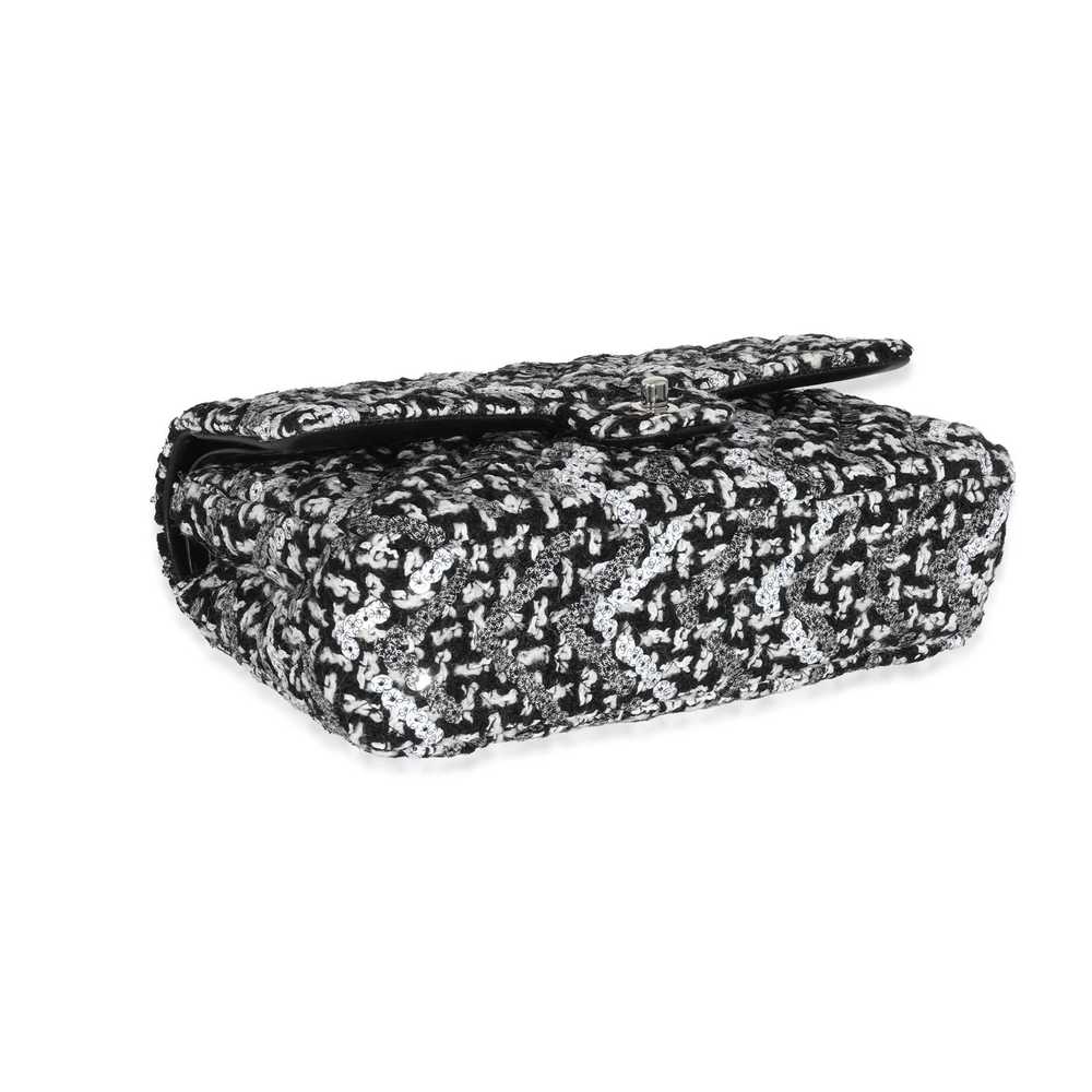 Chanel Chanel Black & White Crochet & Sequin Medi… - image 5