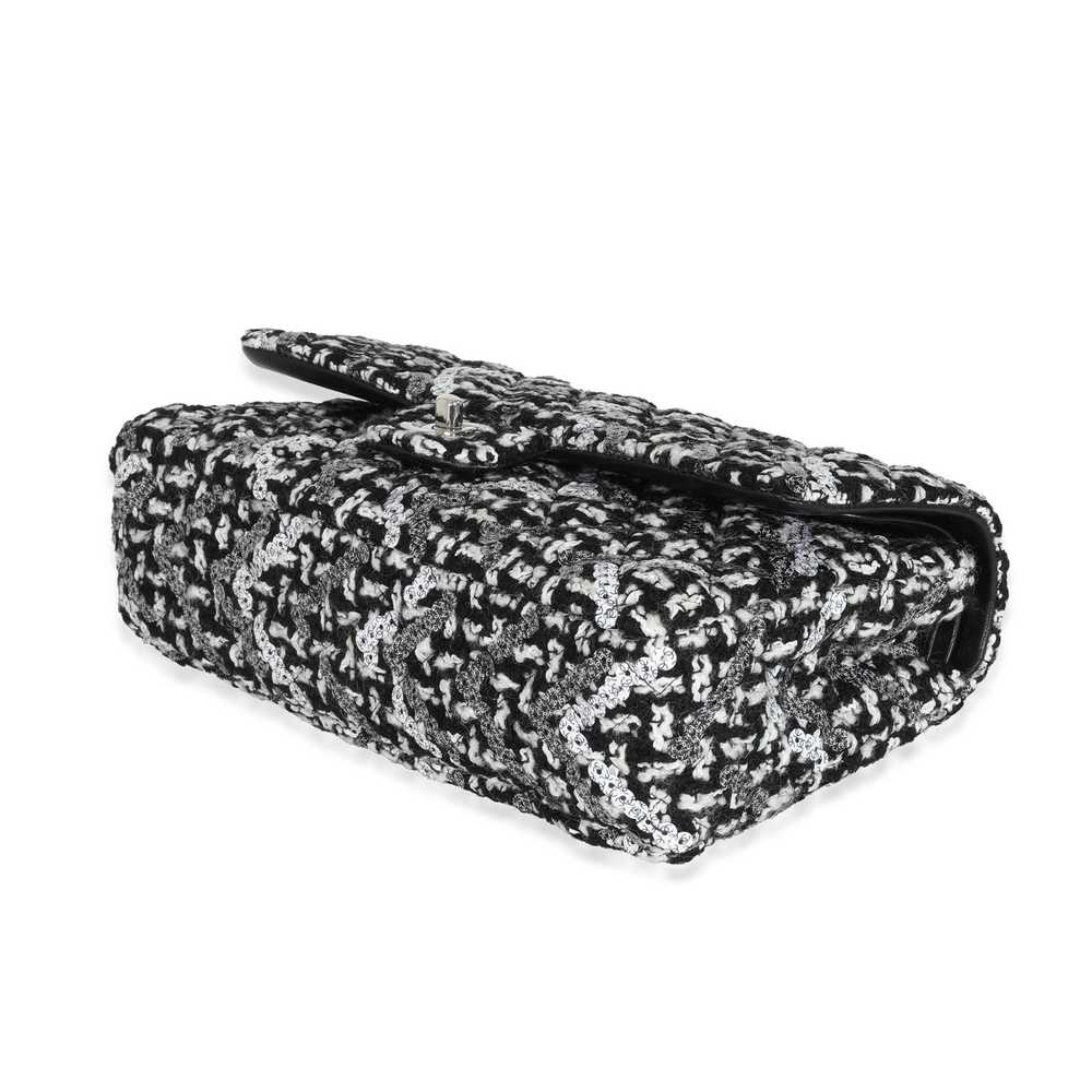 Chanel Chanel Black & White Crochet & Sequin Medi… - image 6