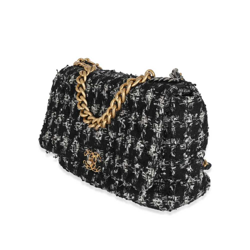 Chanel Chanel Black White Metallic Houndstooth Tw… - image 2