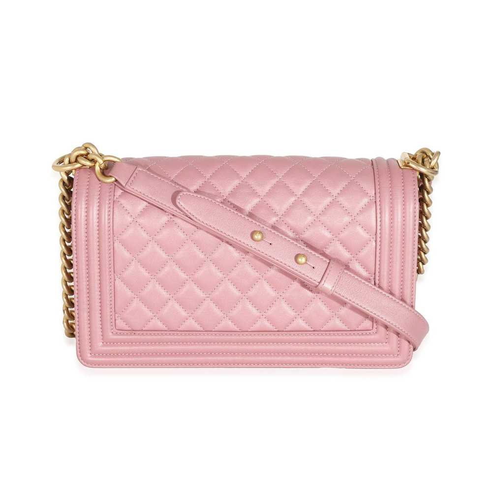 Chanel Chanel Metallic Pink Calfskin Medium Boy B… - image 3