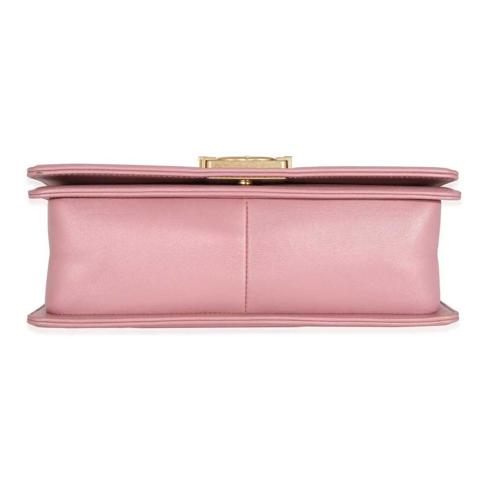 Chanel Chanel Metallic Pink Calfskin Medium Boy B… - image 5