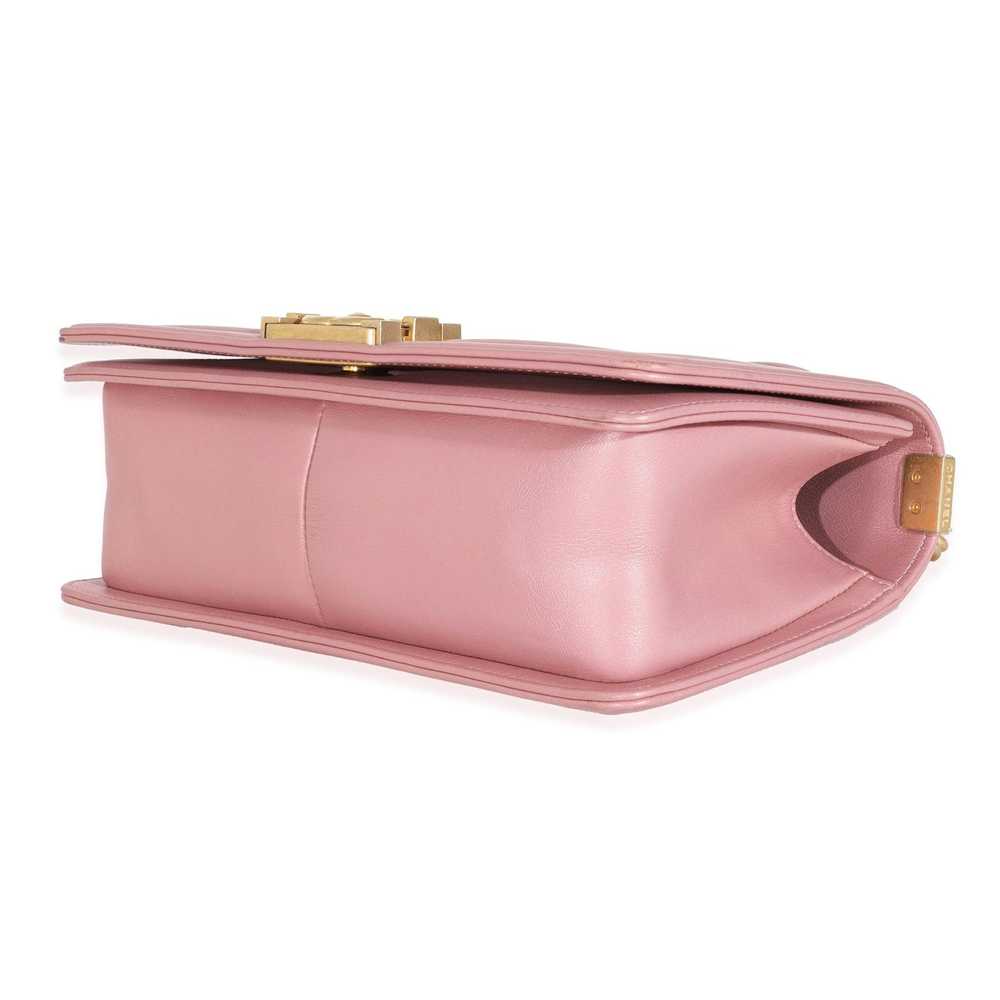 Chanel Chanel Metallic Pink Calfskin Medium Boy B… - image 7