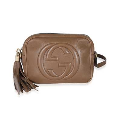 Gucci Gucci Brown Pebbled Leather Soho Disco Bag