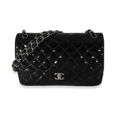 Chanel Chanel Black Patent Classic Jumbo Flap Bag - image 1