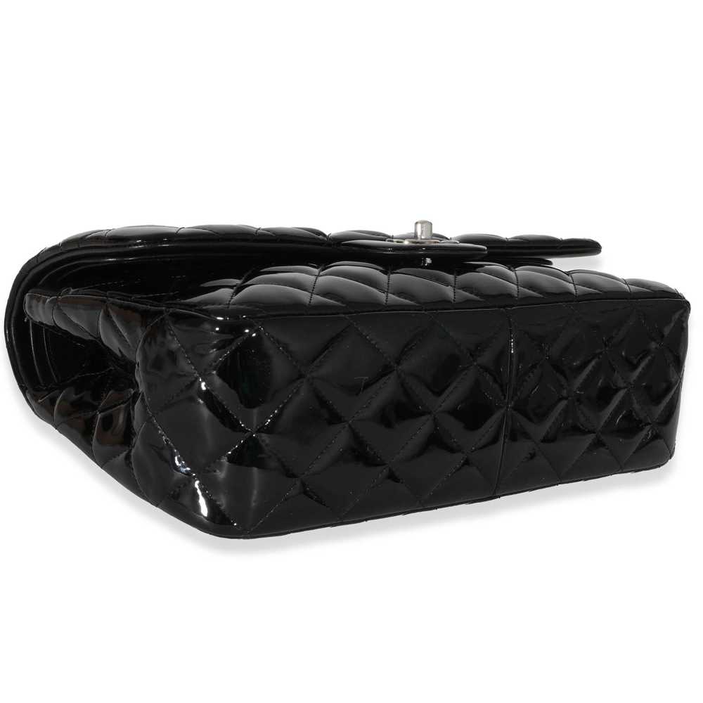 Chanel Chanel Black Patent Classic Jumbo Flap Bag - image 6
