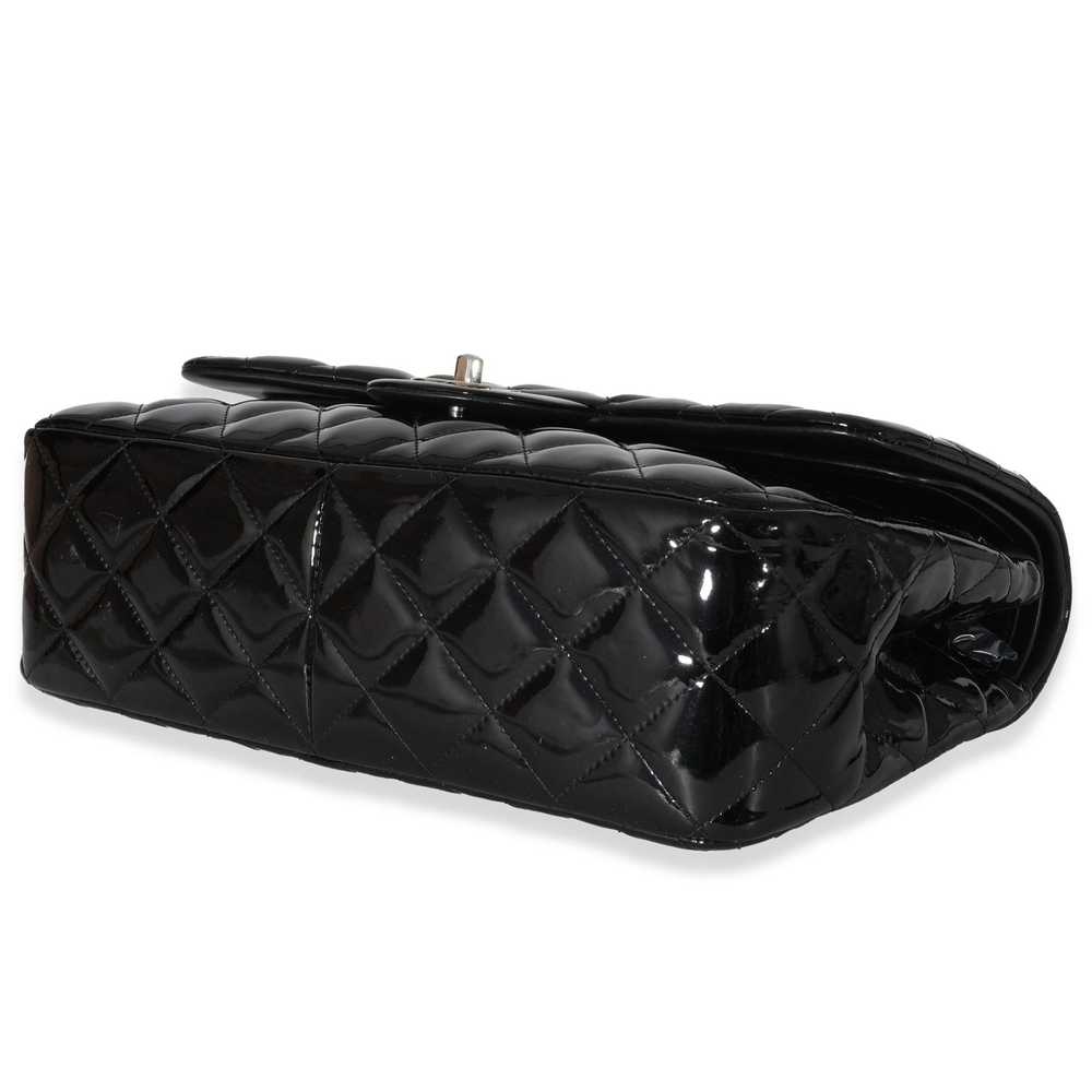 Chanel Chanel Black Patent Classic Jumbo Flap Bag - image 7