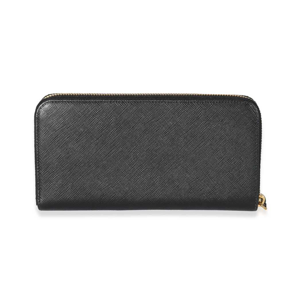 Prada Prada Black Saffiano Long Zip Around Wallet - image 3