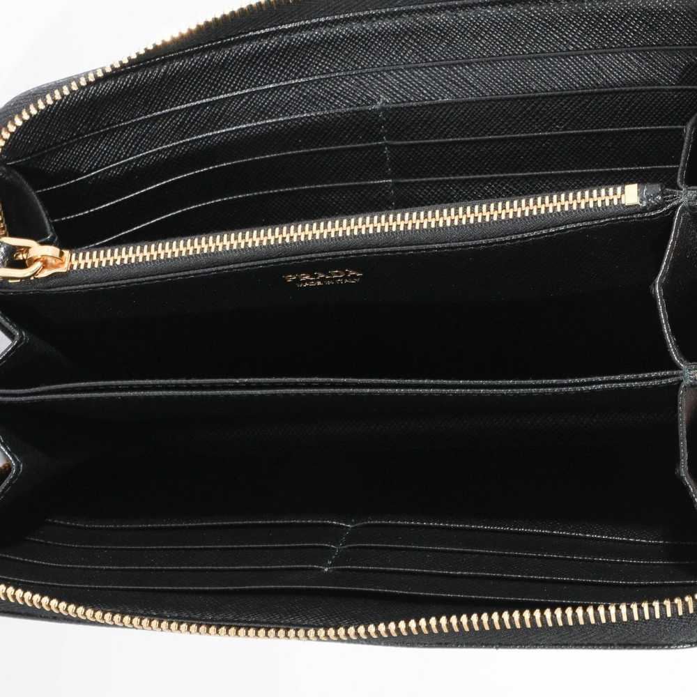 Prada Prada Black Saffiano Long Zip Around Wallet - image 7