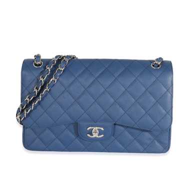 Chanel Chanel 18C Navy Caviar Jumbo Classic Double