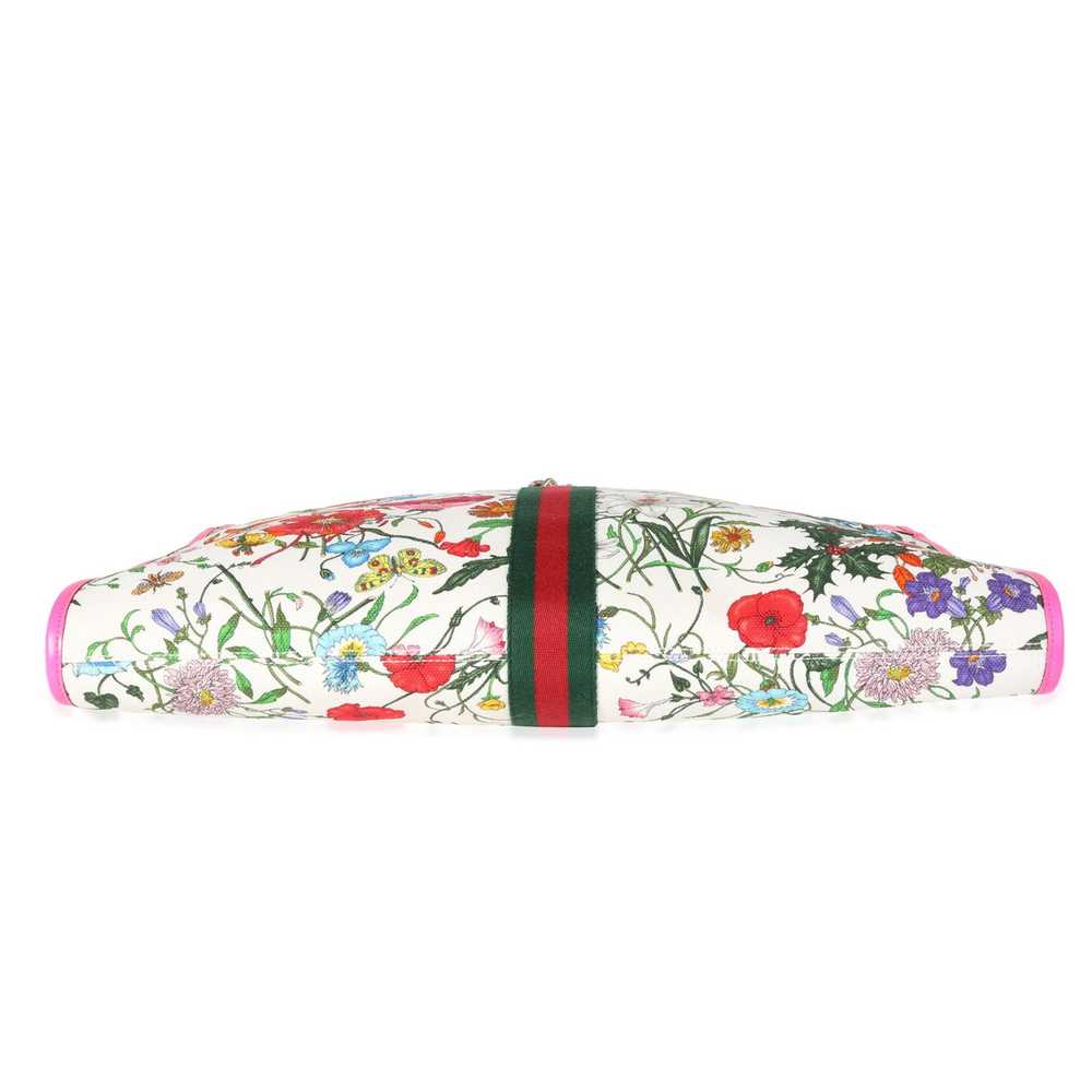 Gucci Gucci Multicolor Flora Canvas & Hot Pink Le… - image 5