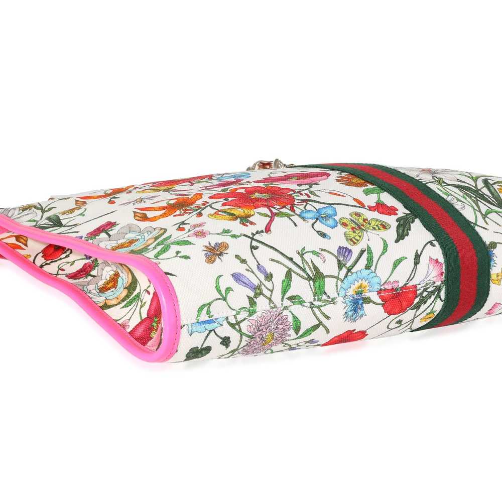 Gucci Gucci Multicolor Flora Canvas & Hot Pink Le… - image 7