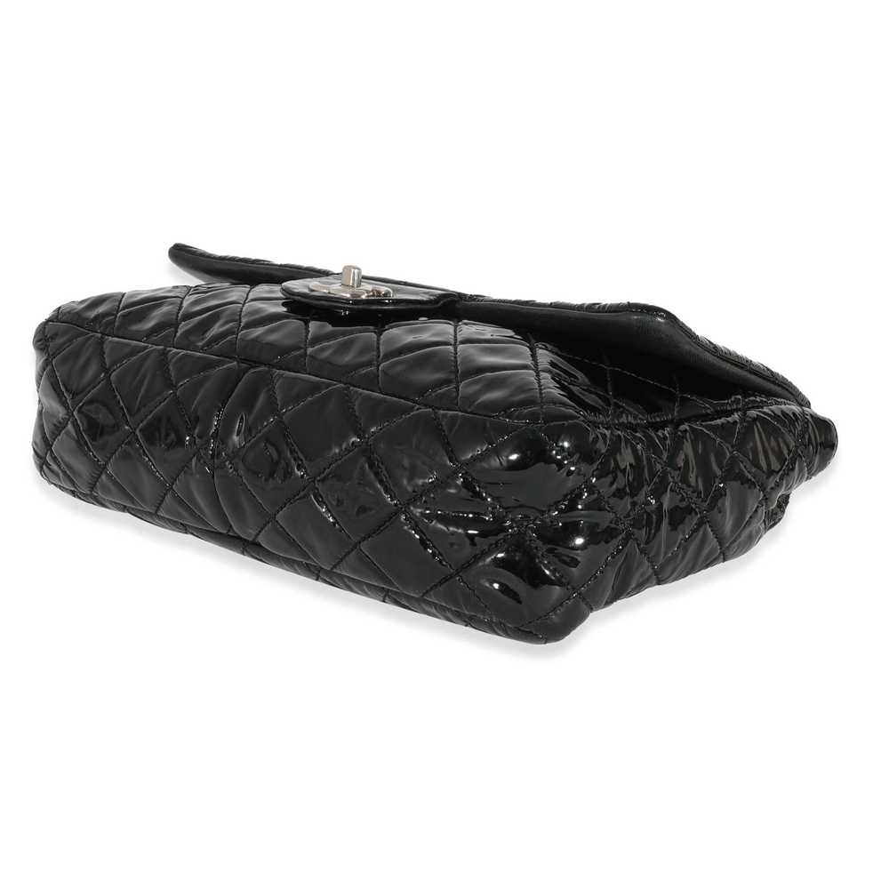 Chanel Chanel Black Patent Soft Jumbo Single Flap… - image 7